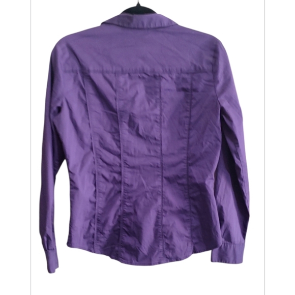 New York & Company Purple Button-Down Shirt Size S - Picture 2 of 5